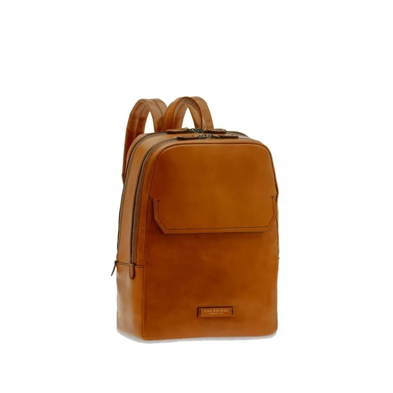 The Bridge leather laptop backpack with two dividers
