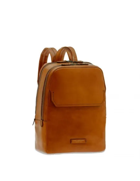 The Bridge leather laptop backpack with two dividers