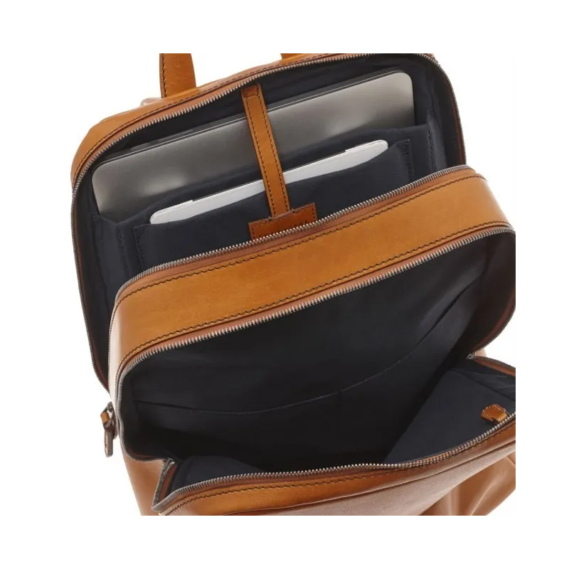 The Bridge leather laptop backpack with two dividers 2