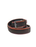 Brown/orange leather and suede belt
