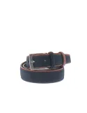 Blue/brown leather and suede belt