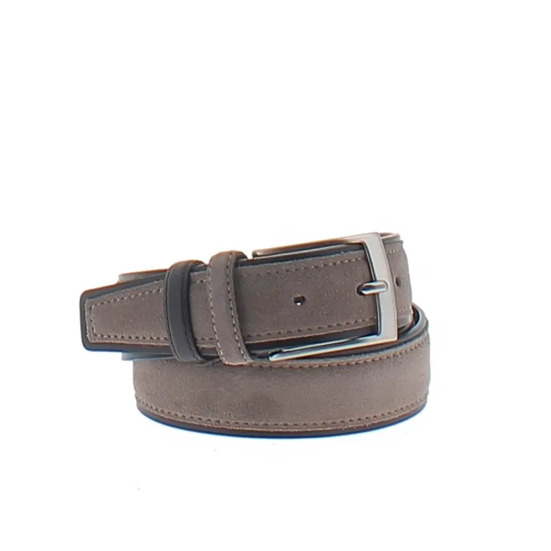 Cintura in pelle e camoscio bicolore