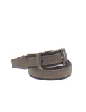 Men's belt in fabric and suede two-tone