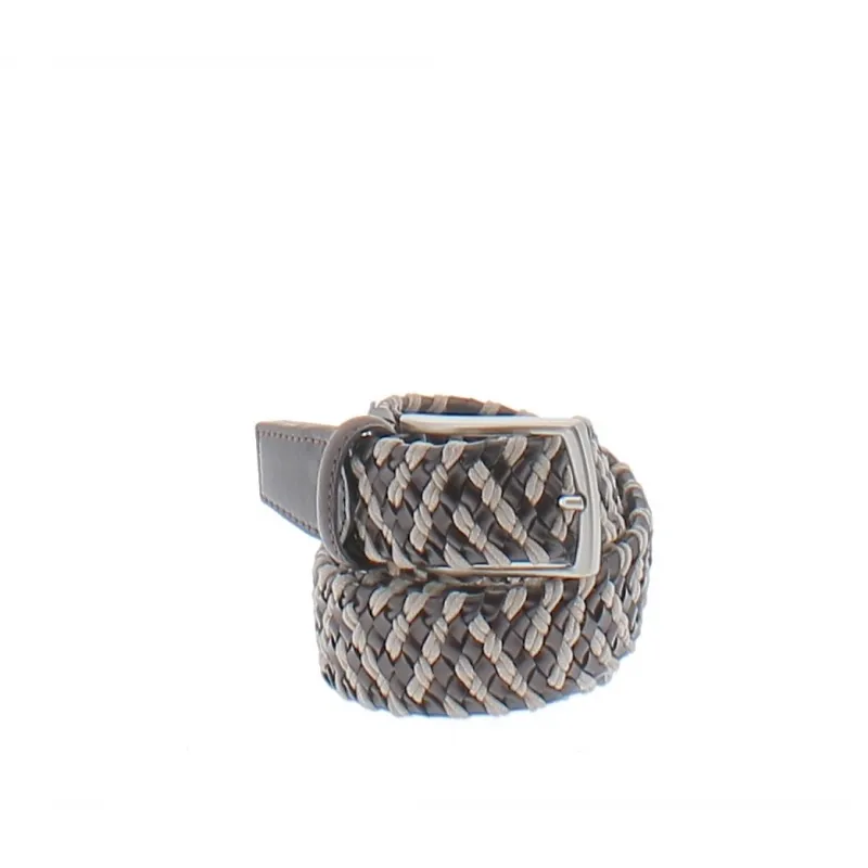 Cintura in corda e pelle Beige/Marrone