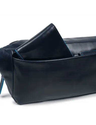 Leather Bum bag Blue Square Revamp
