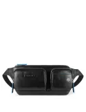 Piquadro Blue Square Revamp Bum bag with two front pockets