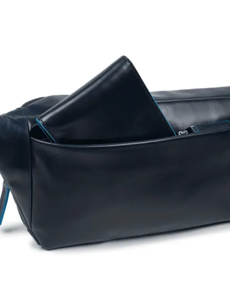 Piquadro Blue Square Revamp Bum bag with two front pockets