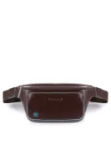 Leather Bum Bag Blue Square