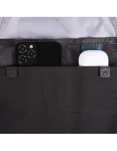 Monospalla in tessuto e pelle...