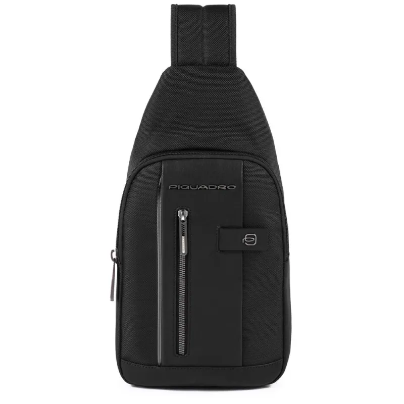 Piquadro Brief 2 Mono sling bag with Led light