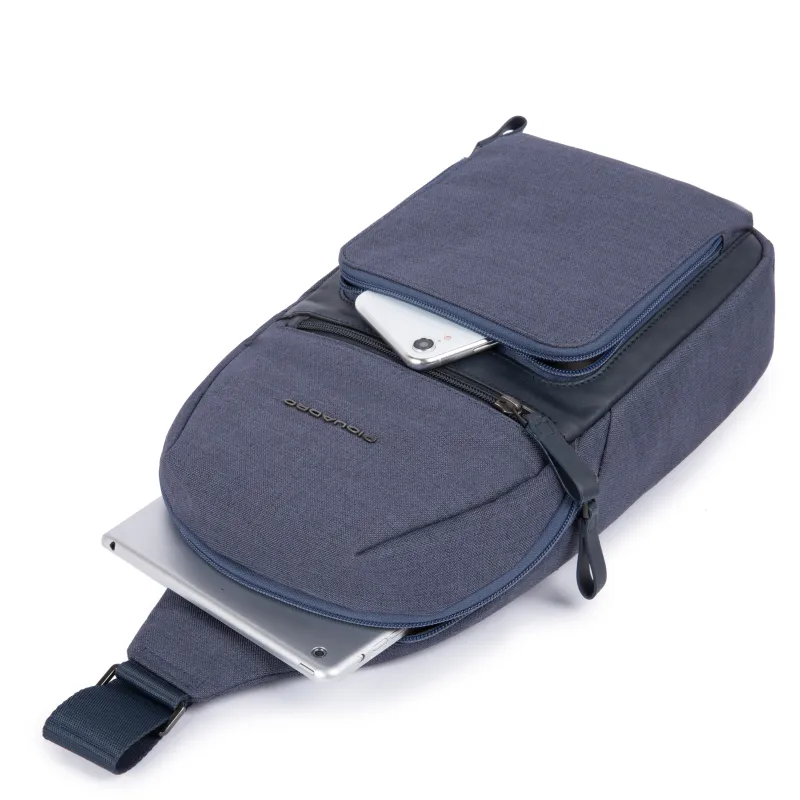 Mono sling bag in regenerated fabric Tiros 2