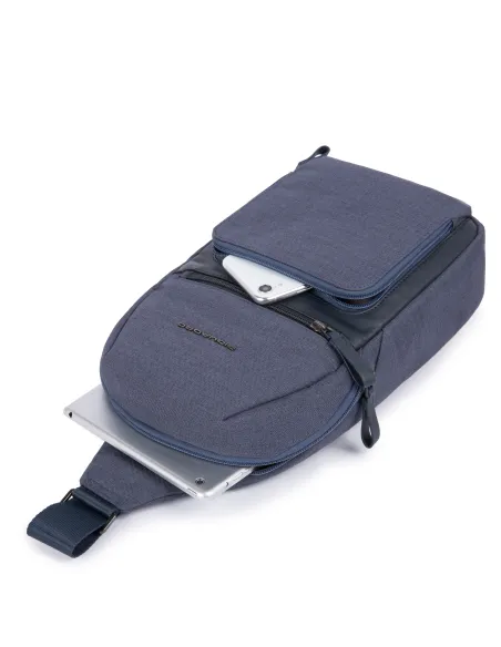 Mono sling bag in regenerated fabric Tiros