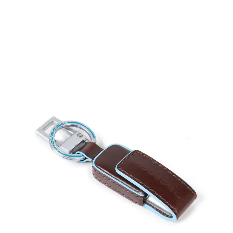Porta chiavi in pelle con chiavetta USB da 64 GB
