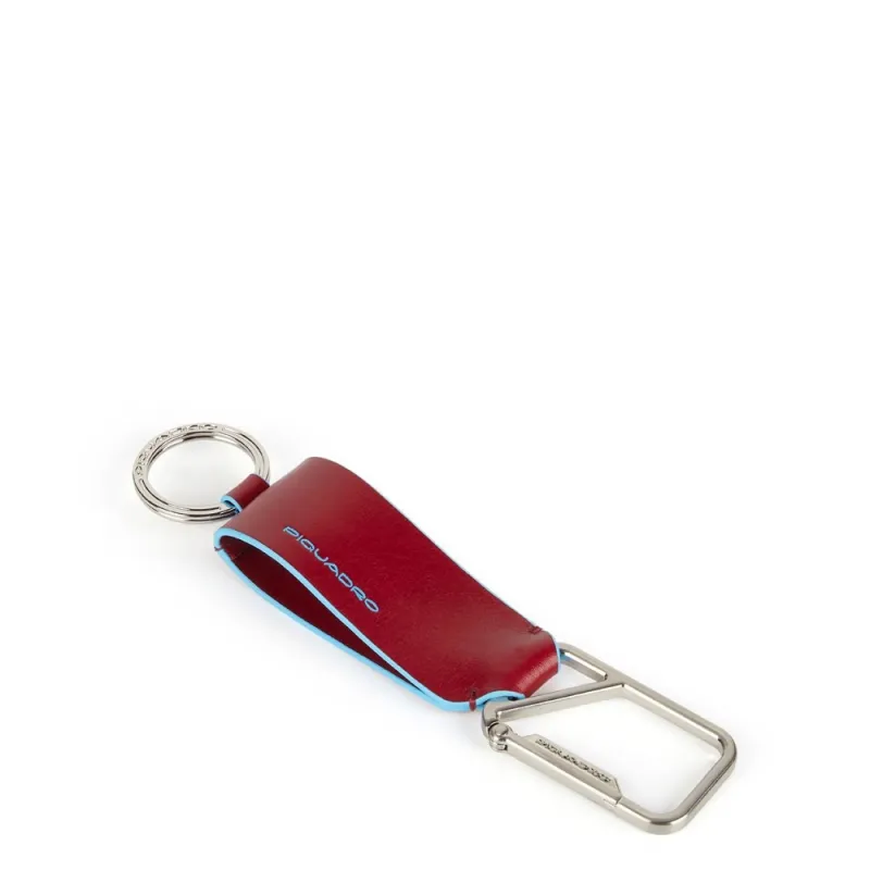 Piquadro Blue Square keychain Red
