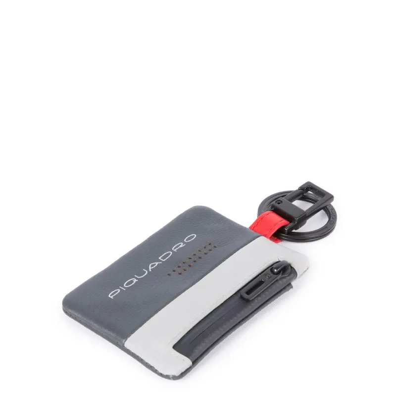Piquadro Urban leather keychain with Connequ
