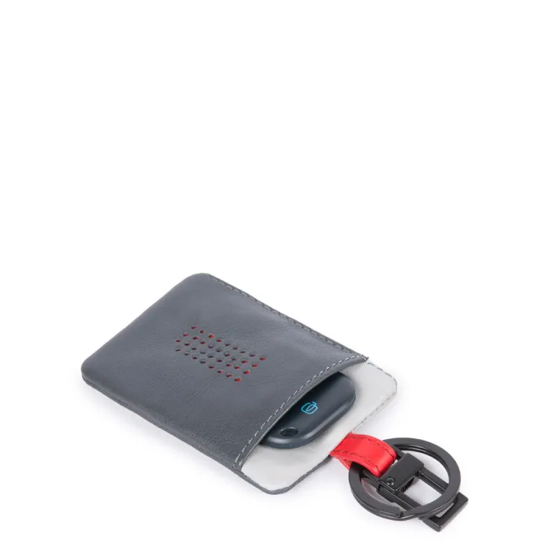 Piquadro Urban leather keychain with Connequ 2