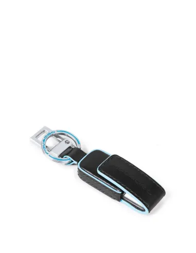 Piquadro Leather Keychain With Usb...
