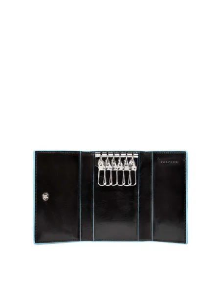 Key ring with 6 internal hooks Blue Square