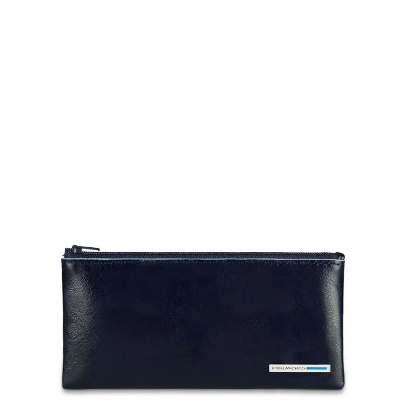 Piquadro Blue Square Leder-Schlüsseletui mit Reißverschluss