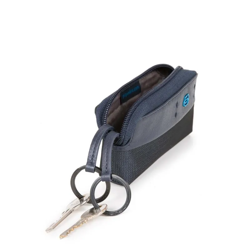 Key case with zip and double ring P16 2