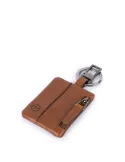 Leather keychain with connequ B3 brown