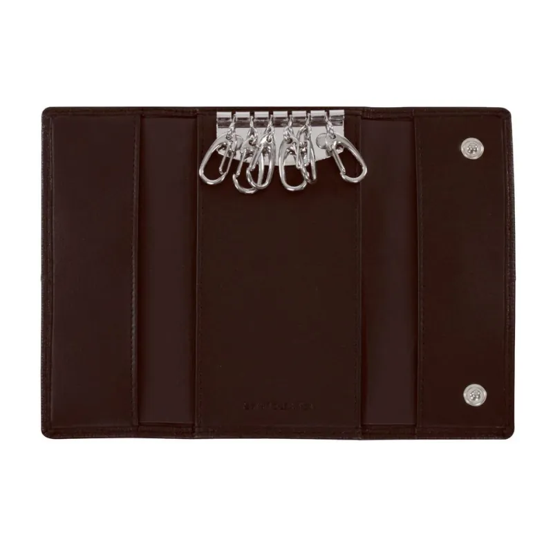 Brics Cervino leather keychain with six hooks 2