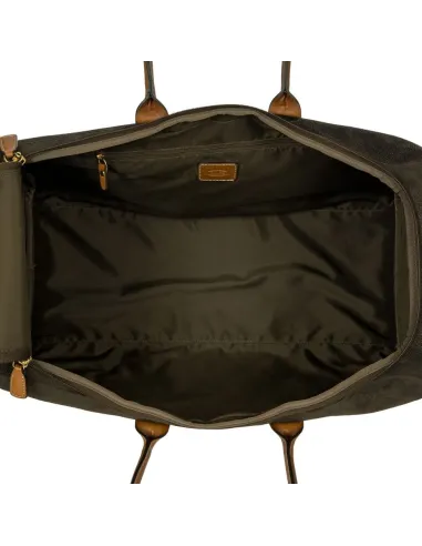 Brics Life fabric and leather duffle bag