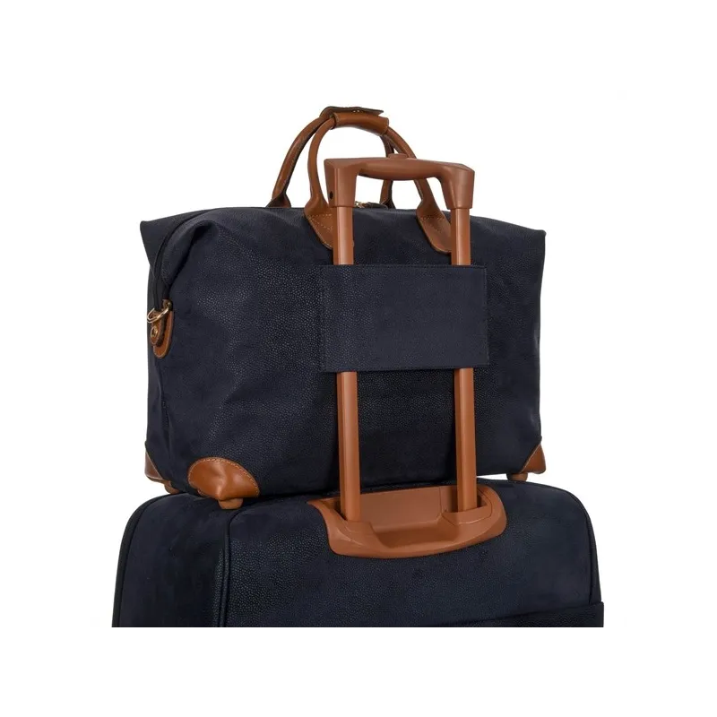 Brics Life Reisetasche aus Stoff und Leder blau 2