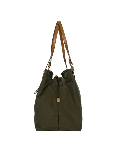 Shopping grande a tre scomparti in tessuto e pelle X-Collection