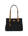 Brics Fabric and Leather Three-Compartment Medium Shopping Bag
