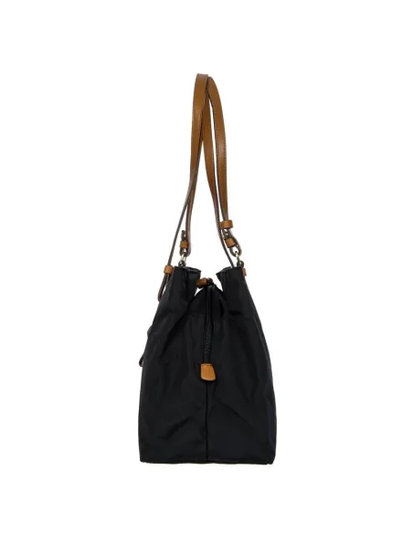 Brics Fabric and Leather Three-Compartment Medium Shopping Bag