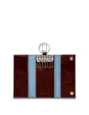 Key holder with six hooks and external snap hook Blue Square