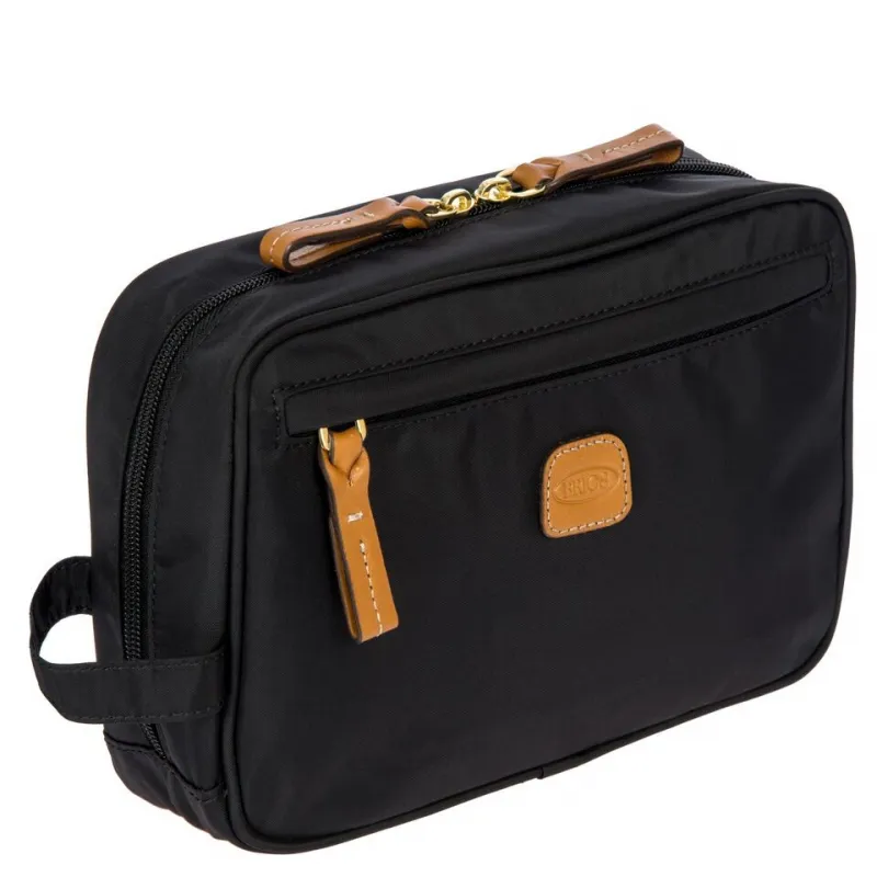 Necessaire Brics in tessuto e pelle nero 2