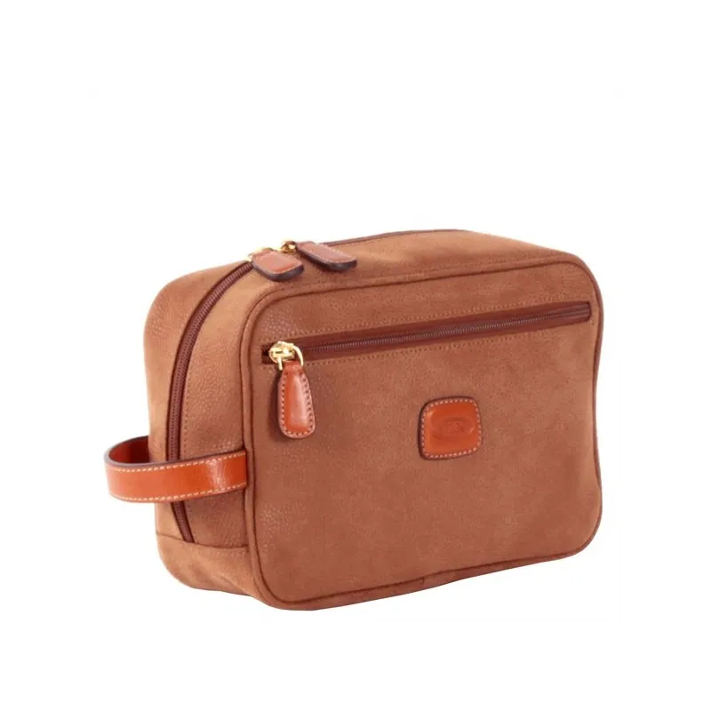 Brics Life fabric and leather Necessaire 2