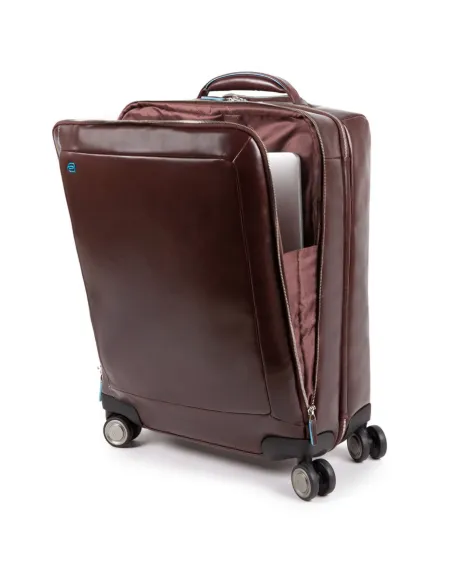 Trolley in pelle con tasca per PC Blue Square