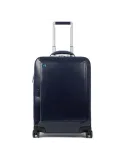 4-Rad-Trolley aus Leder Blue Square