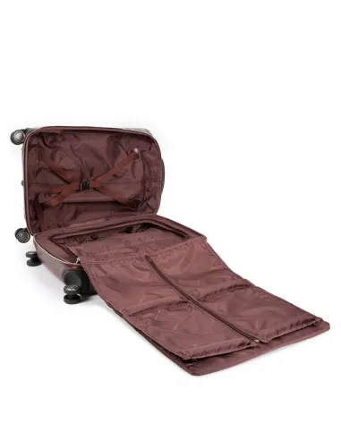 4-wheel leather trolley Blue Square