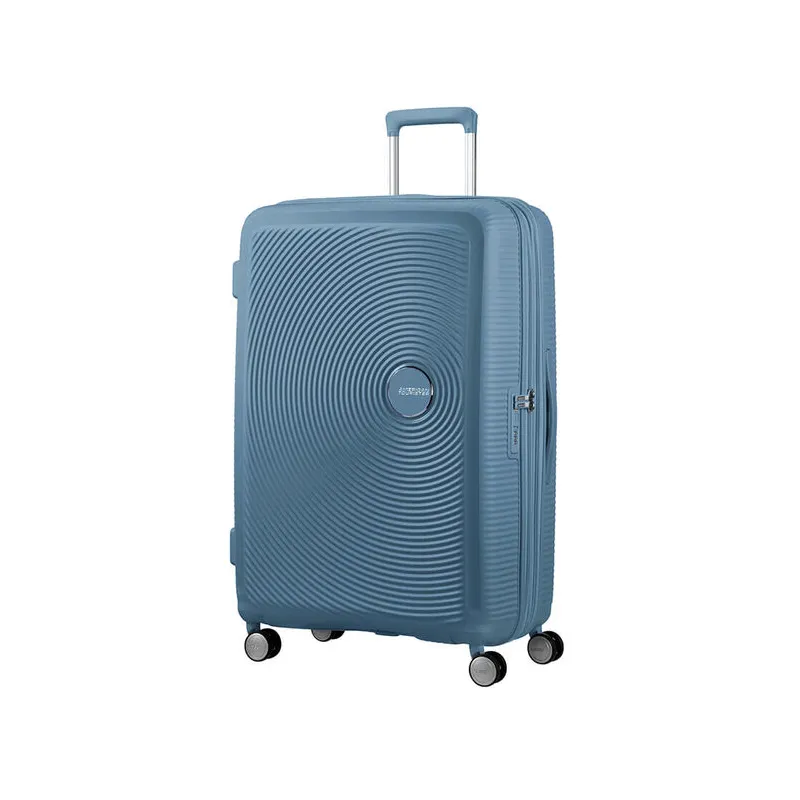American Tourister Großer Trolley Stone Blue