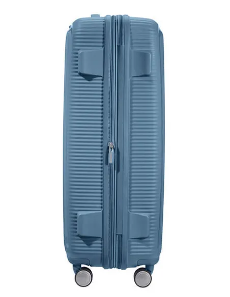 American Tourister Großer Trolley Stone Blue