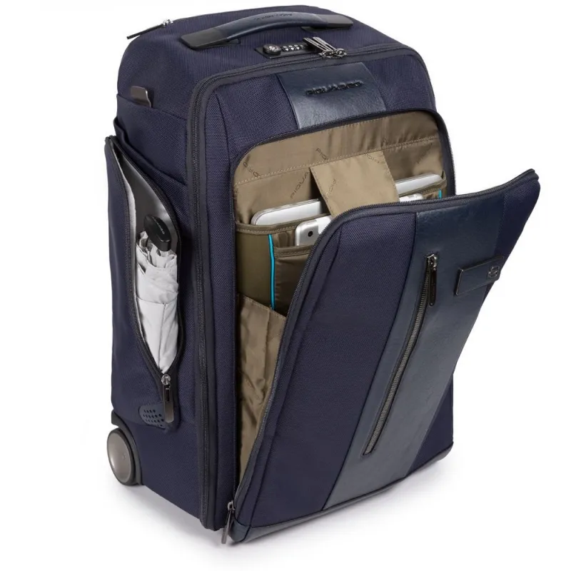 Trolley/Rucksack Brief2 aus regeneriertem Stoff und Leder 2