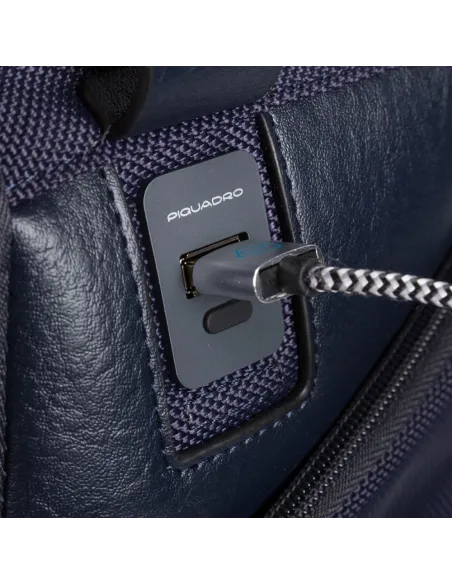 Trolley/Zaino Brief 2 in tessuto rigenerato e pelle