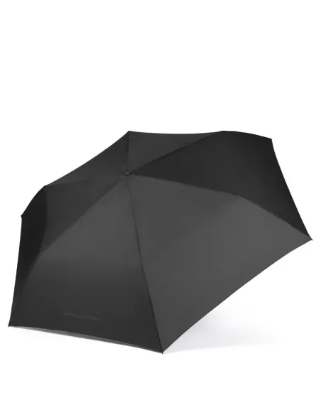 Windfester Regenschirm Piquadro Schwarz