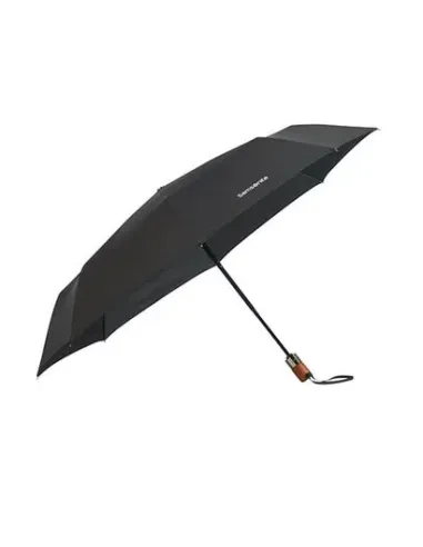 Black Samsonite umbrella with wooden...