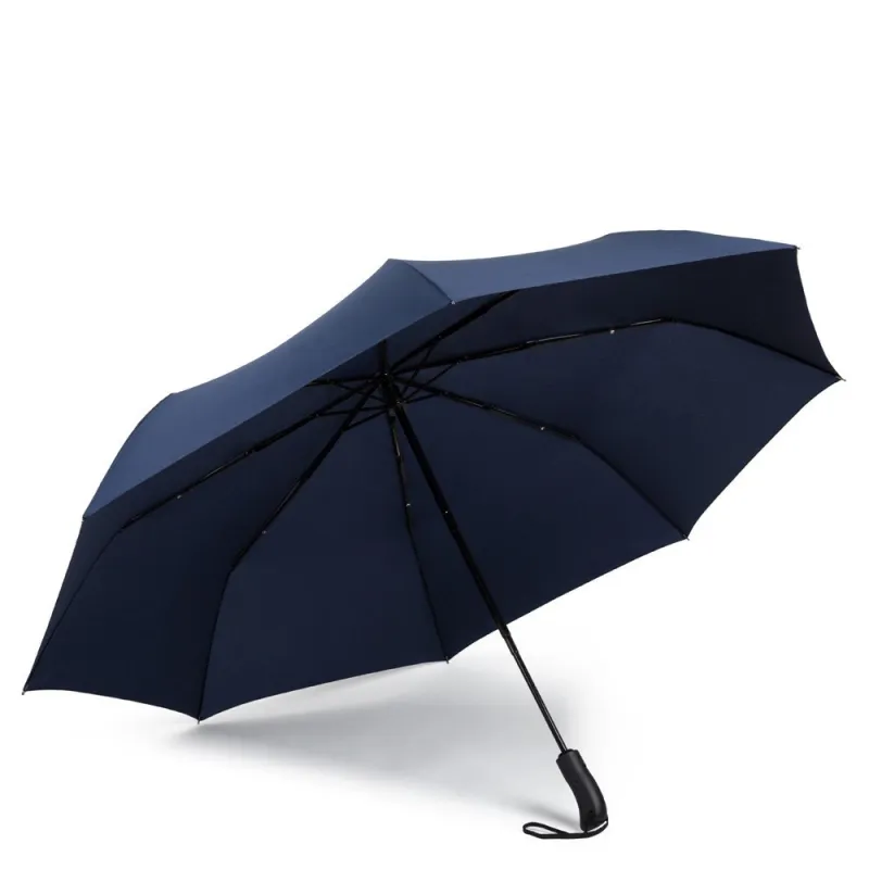 Piquadro Windfester Regenschirm aus rezykliertem Stoff blau 2