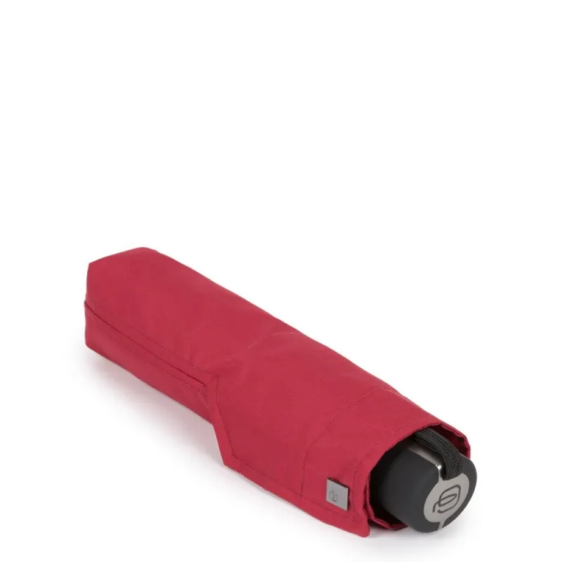 Windfester Regenschirm aus rezykliertem Stoff rot