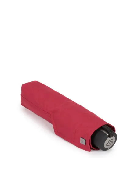 Windfester Regenschirm aus rezykliertem Stoff rot