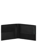 Piquadro PQ-RY Men's wallet in recycled with coin pocket black