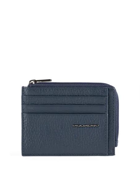 Zipper coin pouch with document holder Modus Special blue