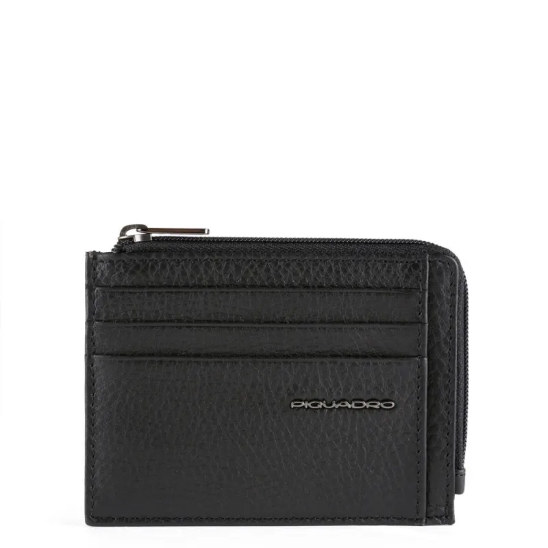 Zipper coin pouch with document holder Modus Special black