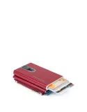 Compact Wallet für Scheine mit Münz-Fach Blue Square rot